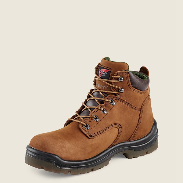 Red Wing Mens King Toe® - 6-inch Waterproof Toe - Safety Boots Brown - 2147DHCQJ